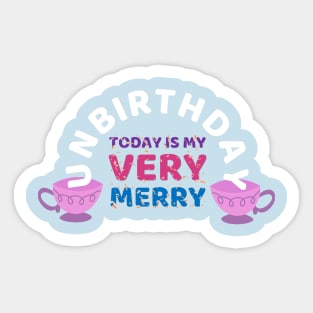 Very Merry Unbirthday Sticker